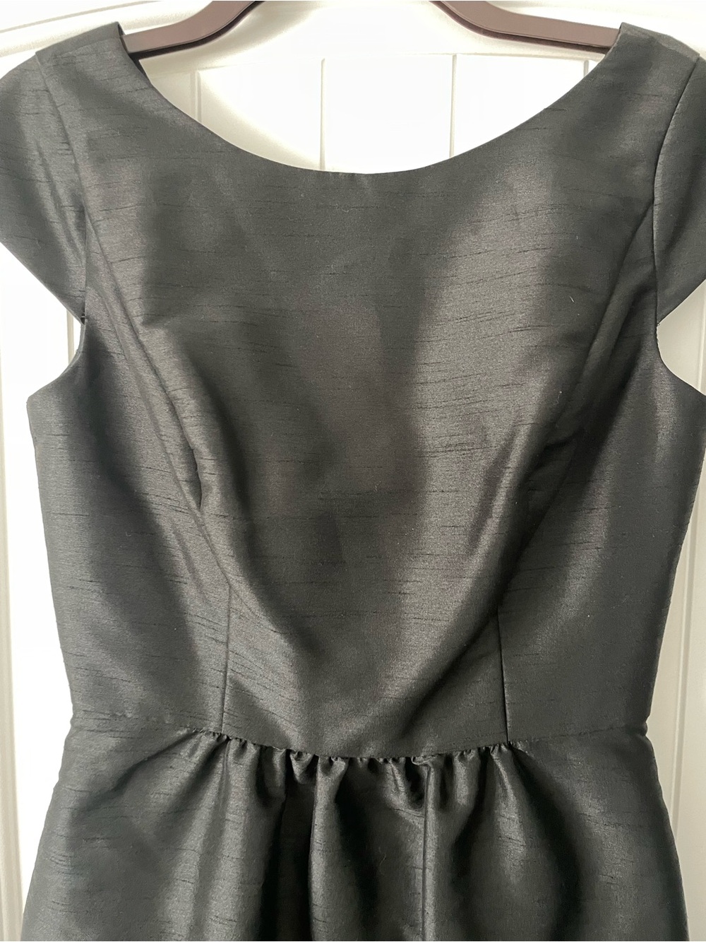 Alfred Sung Black Size 8 Fit & Flare Boat Neck Cap Sleeve Dress - Picture 5 of 8
